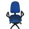 silla de oficina azul con brazos