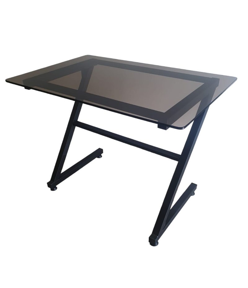 mesa con cristal negro-