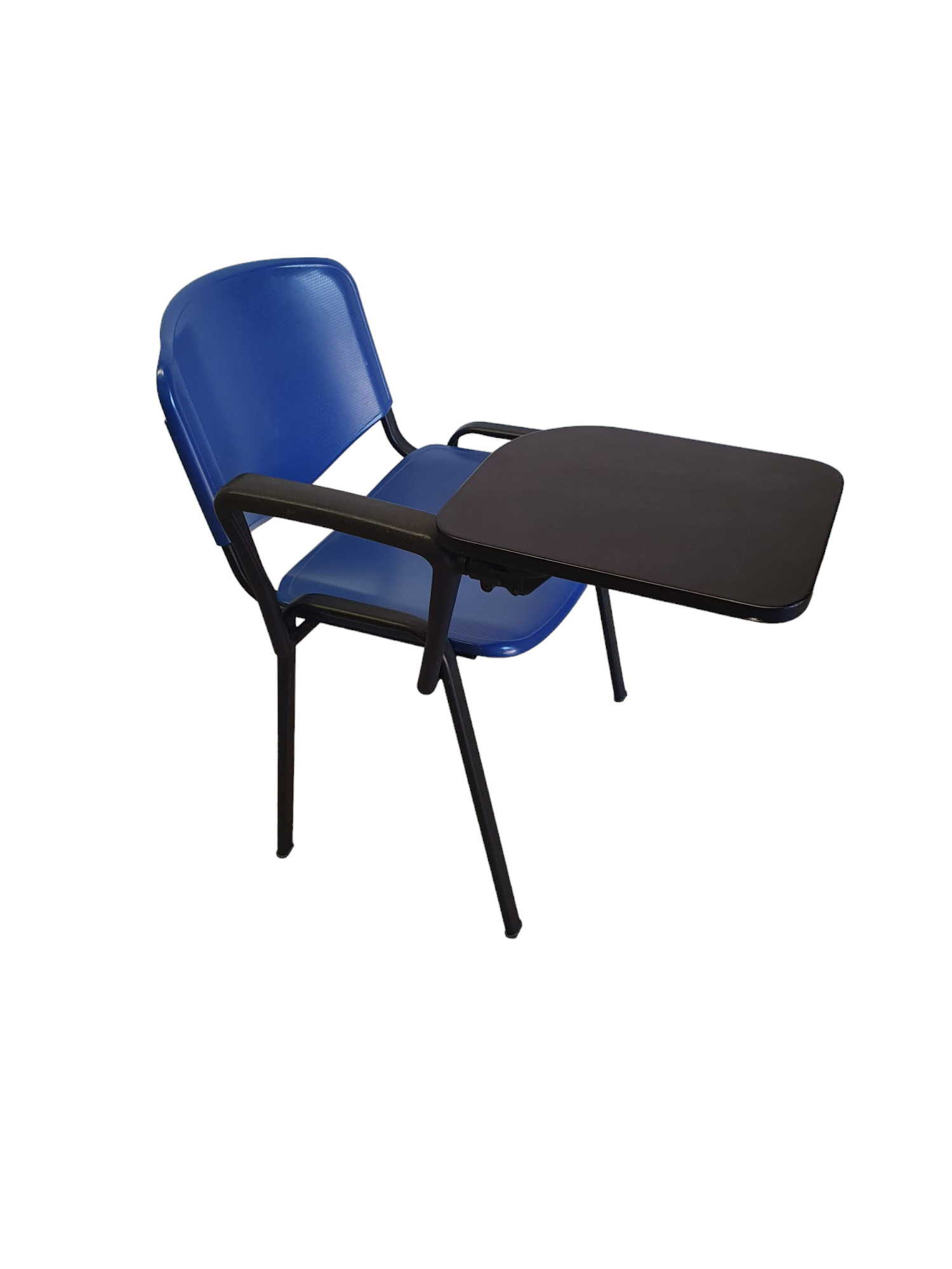 silla confidente pvc azul con pala