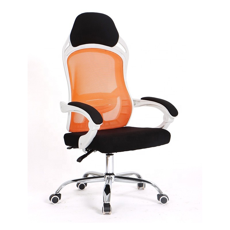 silla de oficina linz naranja y negra