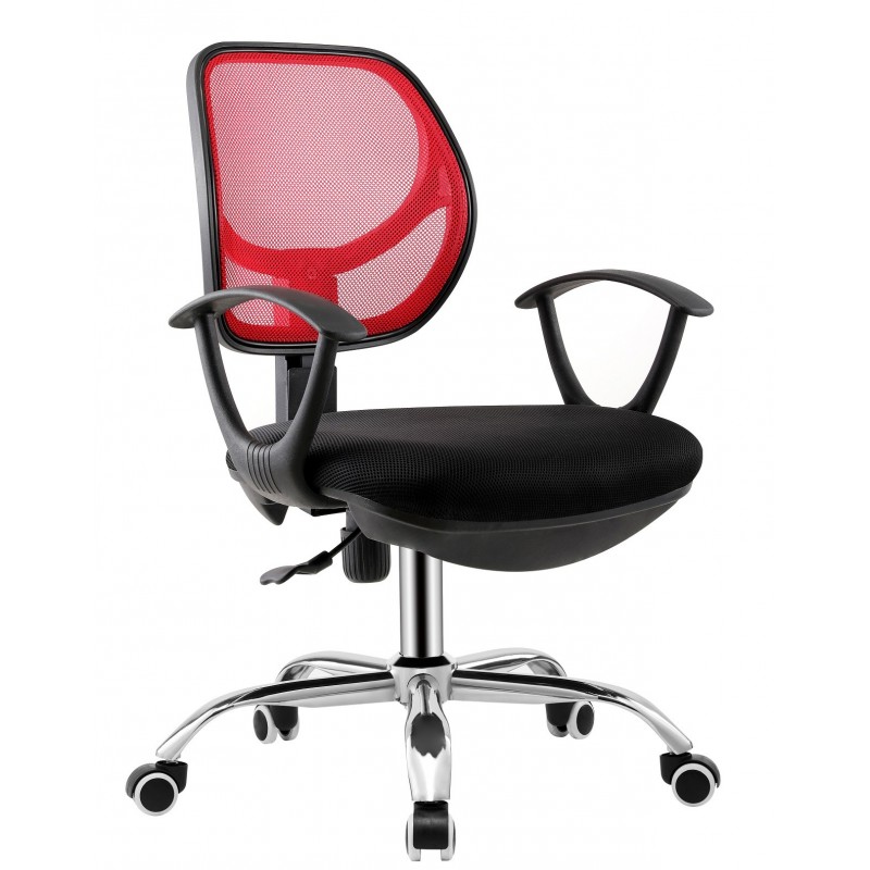 silla ergonomica mirafiori rojo y negro