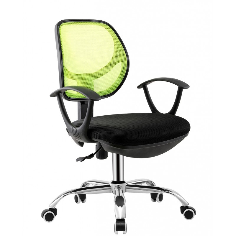 silla ergonomica mirafiori verde y negra