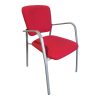 Silla confidente con reposabrazos roja