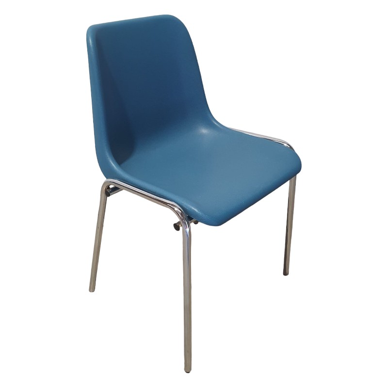 silla pvc azul