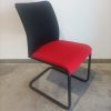 silla confidente steelcase roja y negra