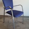 silla confidente tejido azul