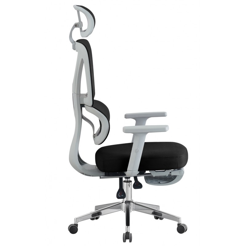 Sillón de oficina con ruedas DURBUY. Negro y gris 4 silla durbuy sdm